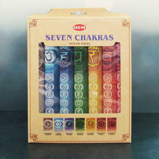 Seven Chakras Incense - Deluxe Boxed Gift Set by HEM