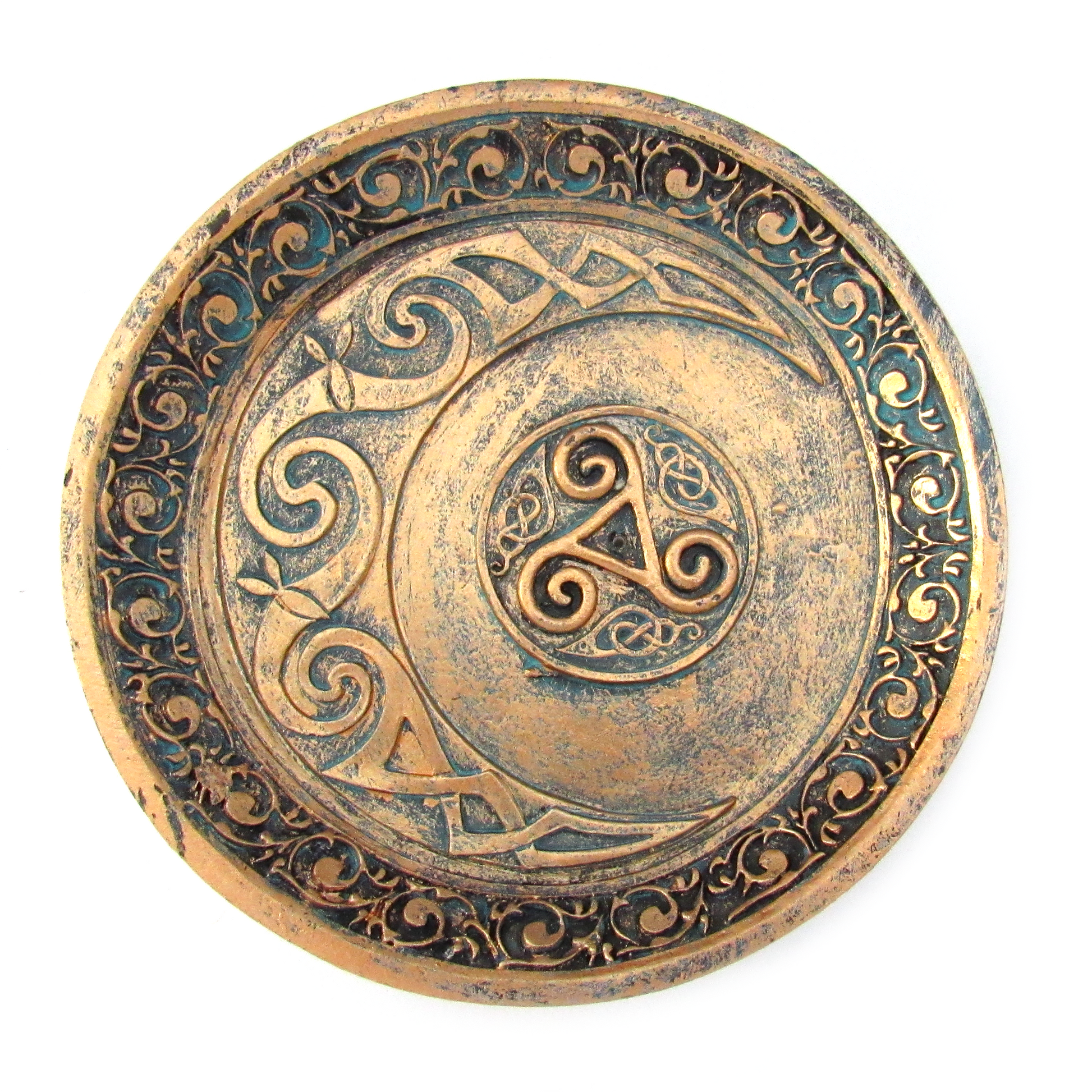 Crescent Moon and Triskelion Incense Burner