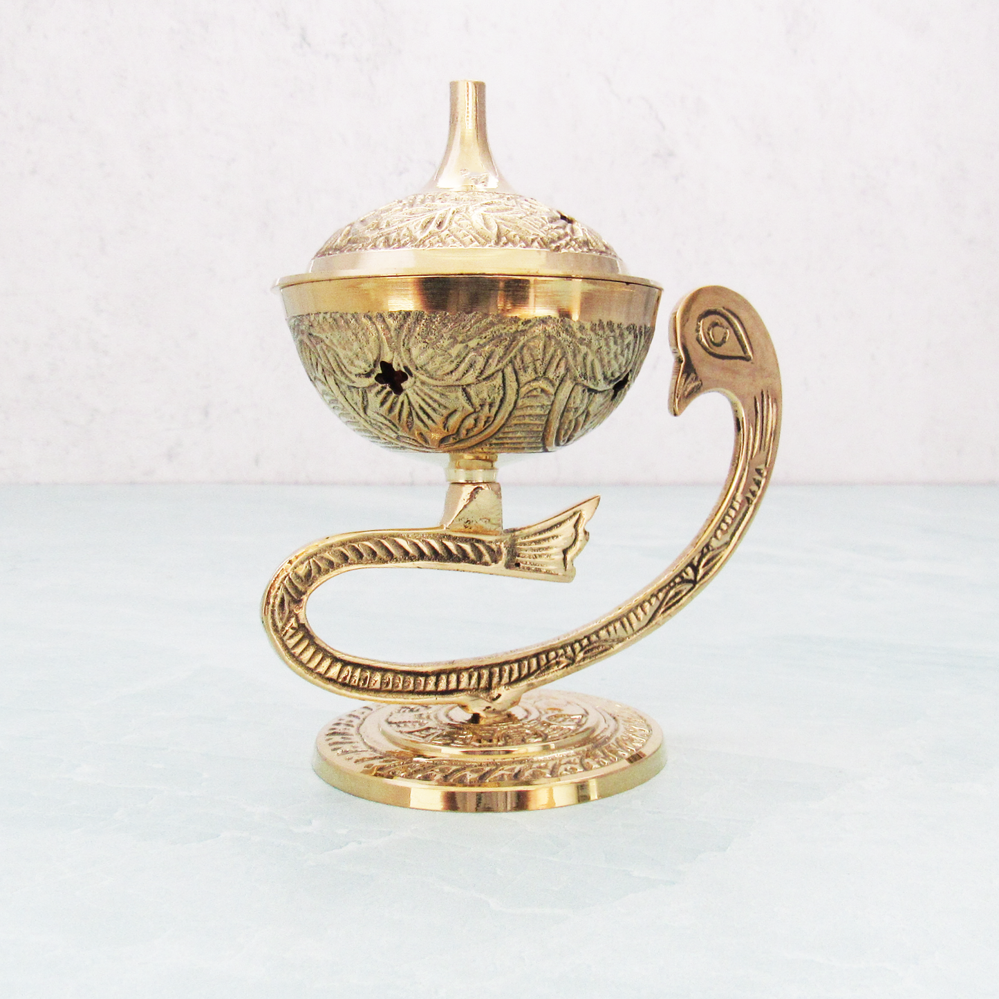 Brass Peacock Incense Burner