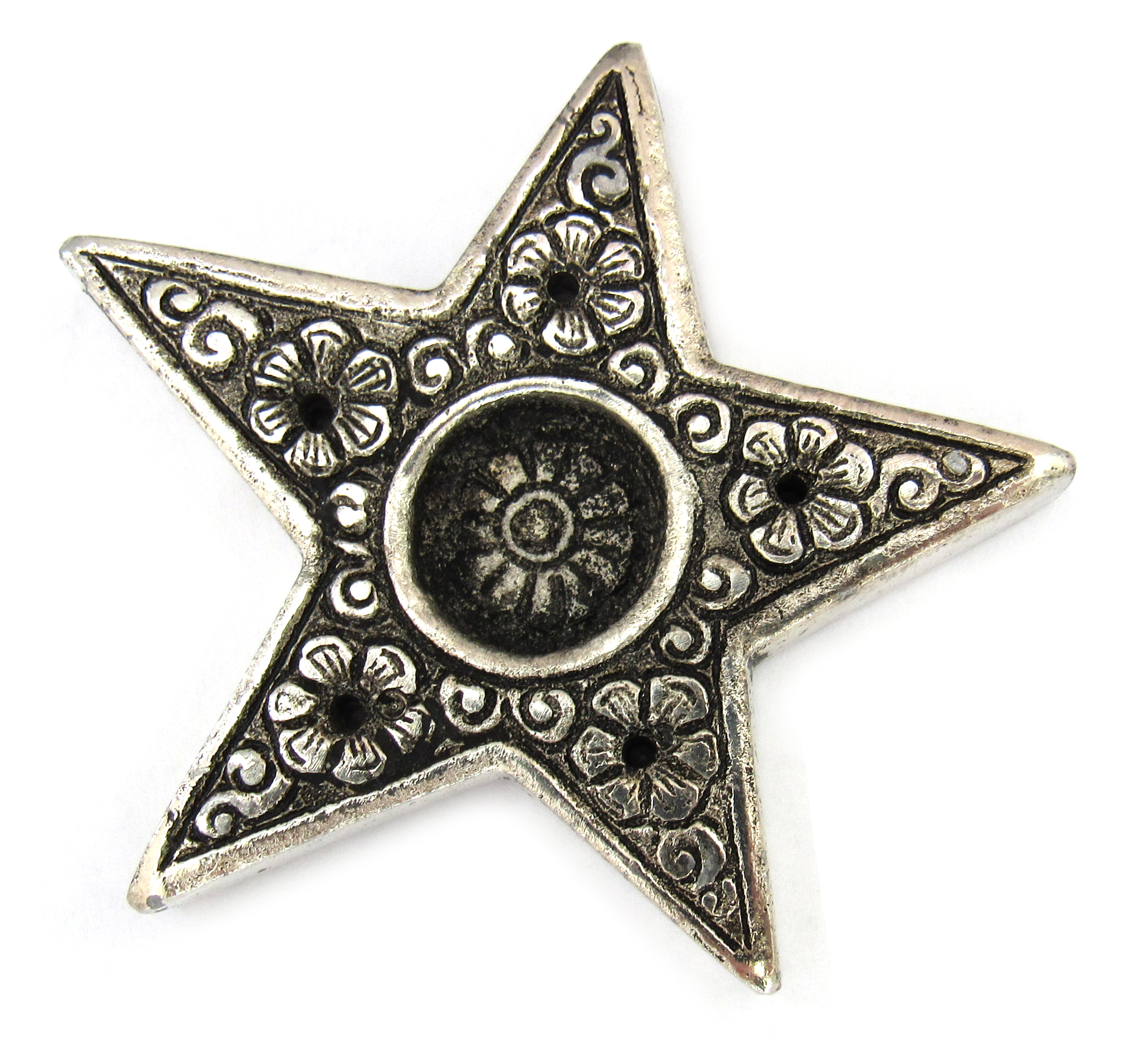 Silver Star Incense Burner (2.5 Inches)