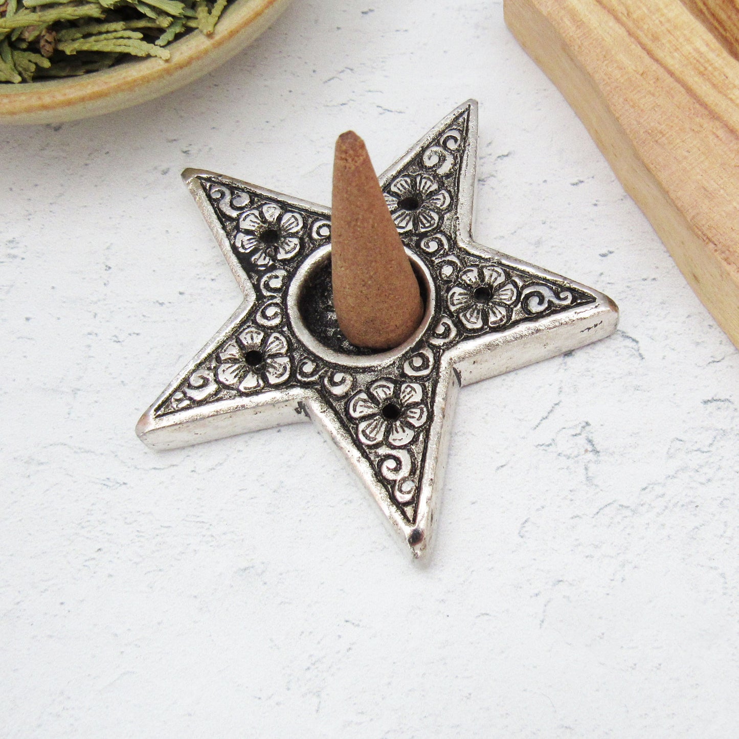 Silver Star Incense Burner (2.5 Inches)