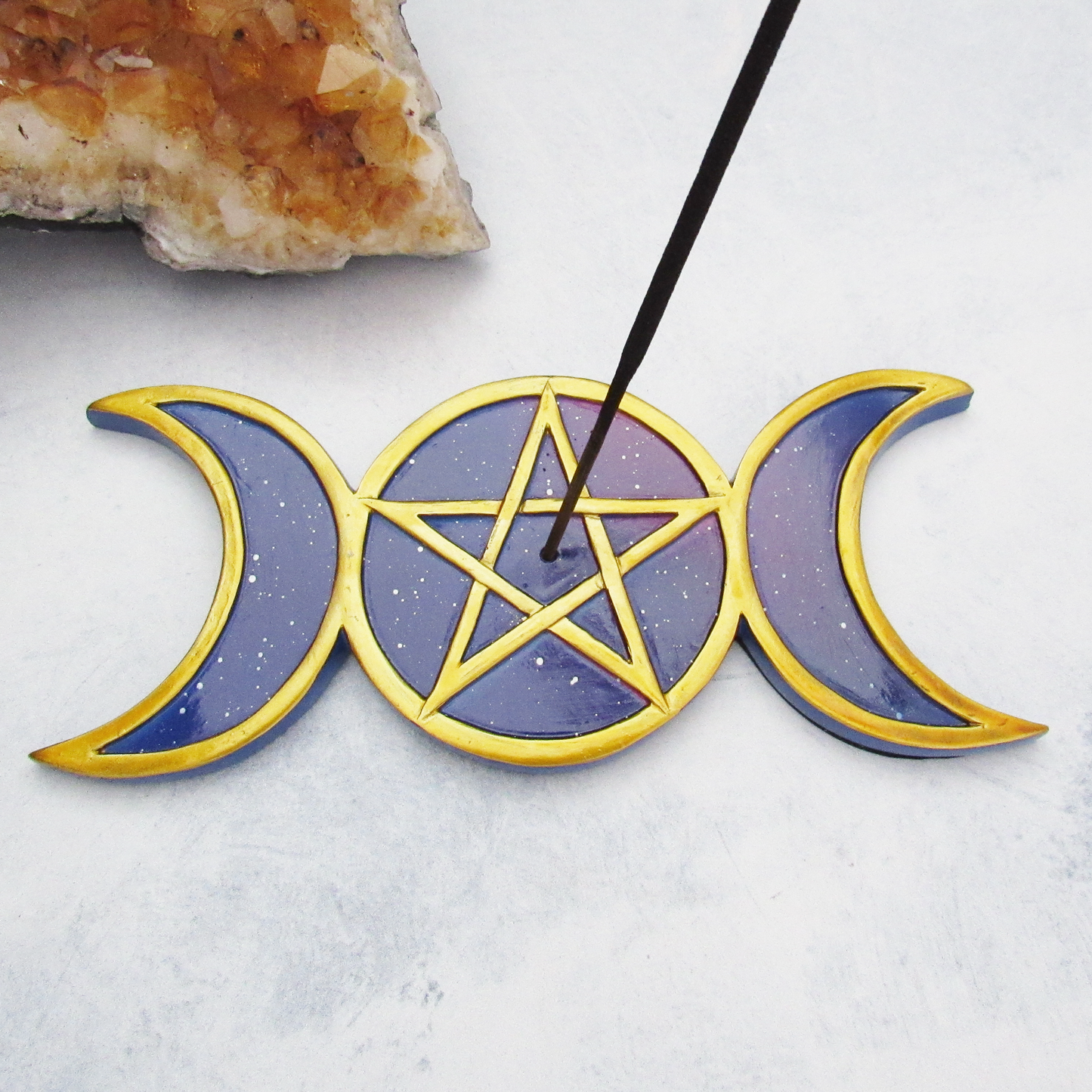 Celestial Triple Moon Incense Burner