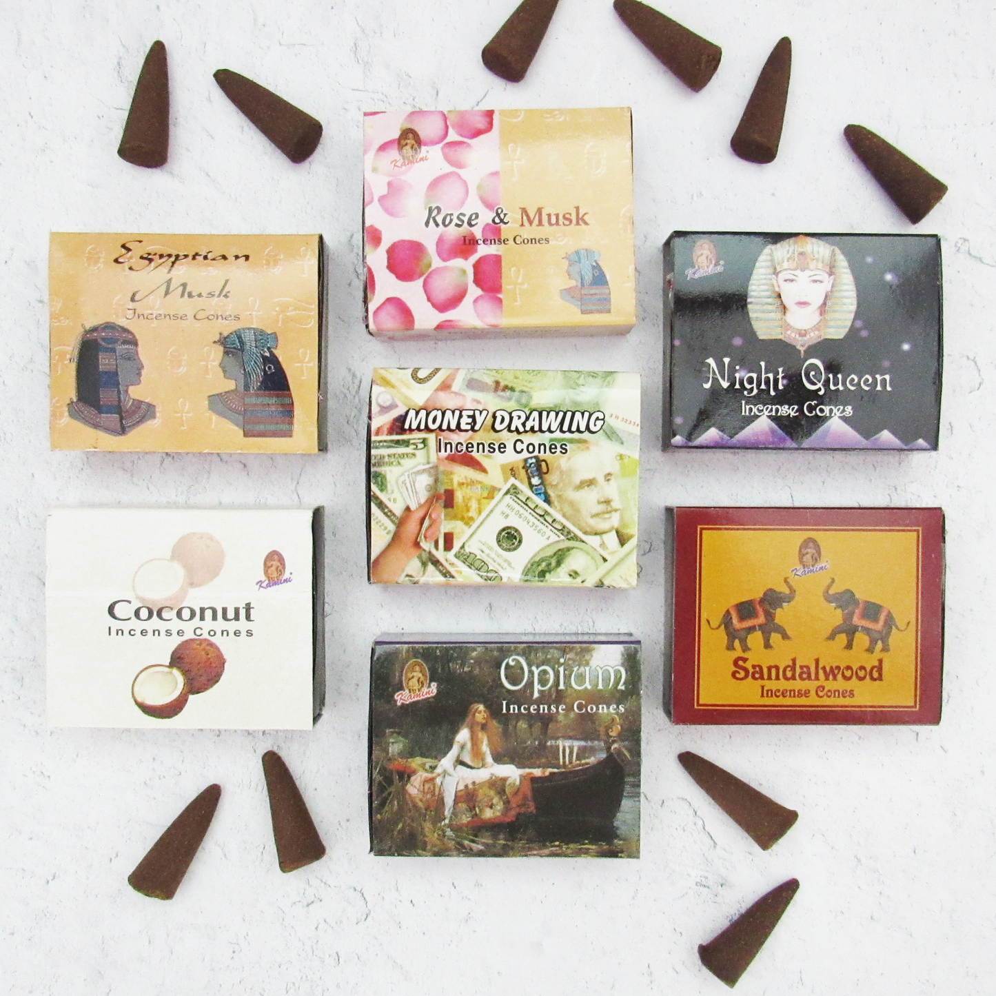 Kamini Incense Cones - Rose & Musk