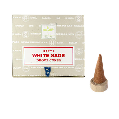 Dhoop Incense Cones by Satya - White Sage