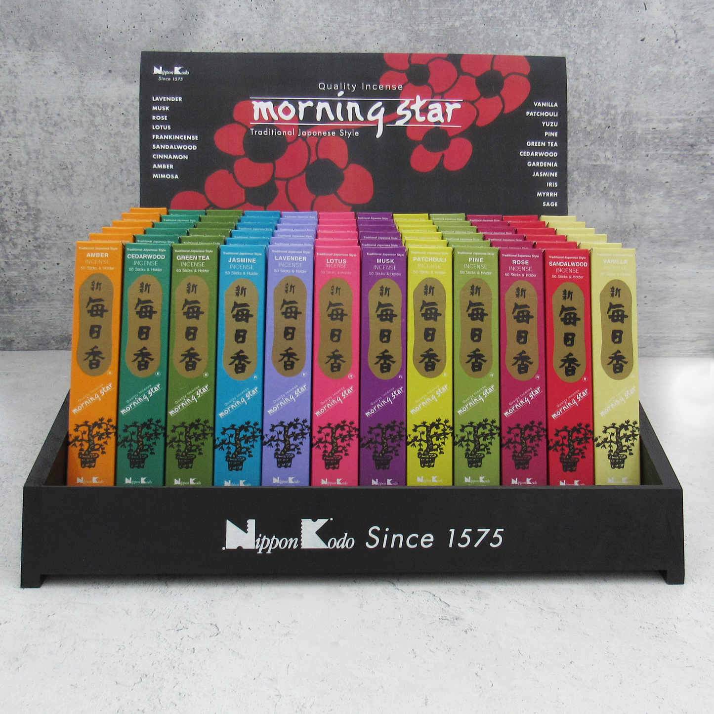 Morning Star Incense - Rose (Box of 50 Sticks with Holder)