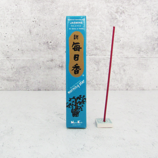 Morning Star Incense - Jasmine (Box of 50 Sticks with Holder)