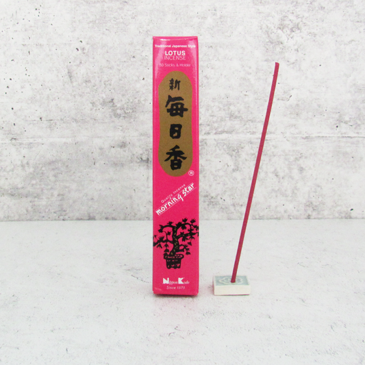 Morning Star Incense - Lotus (Box of 50 Sticks with Holder)