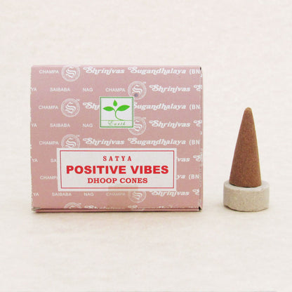 Dhoop Incense Cones by Satya - Positive Vibes