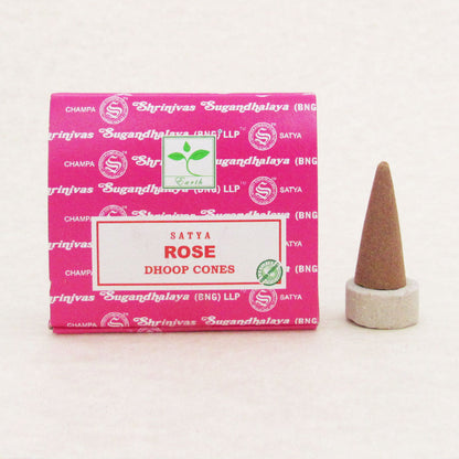 Dhoop Incense Cones by Satya - Rose