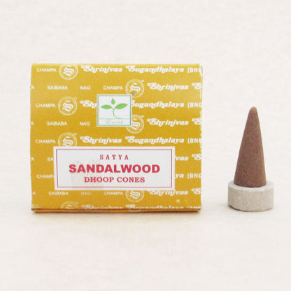 Dhoop Incense Cones by Satya - Sandalwood