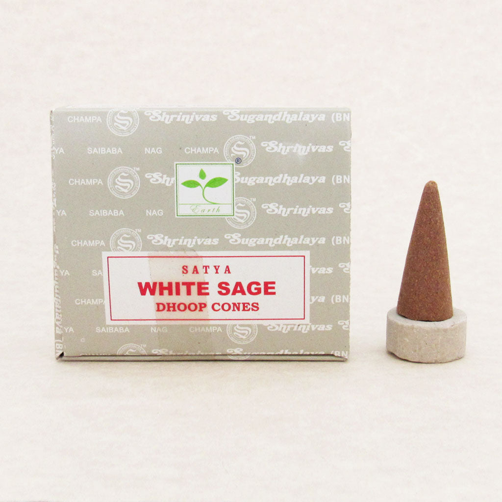 Dhoop Incense Cones by Satya - White Sage