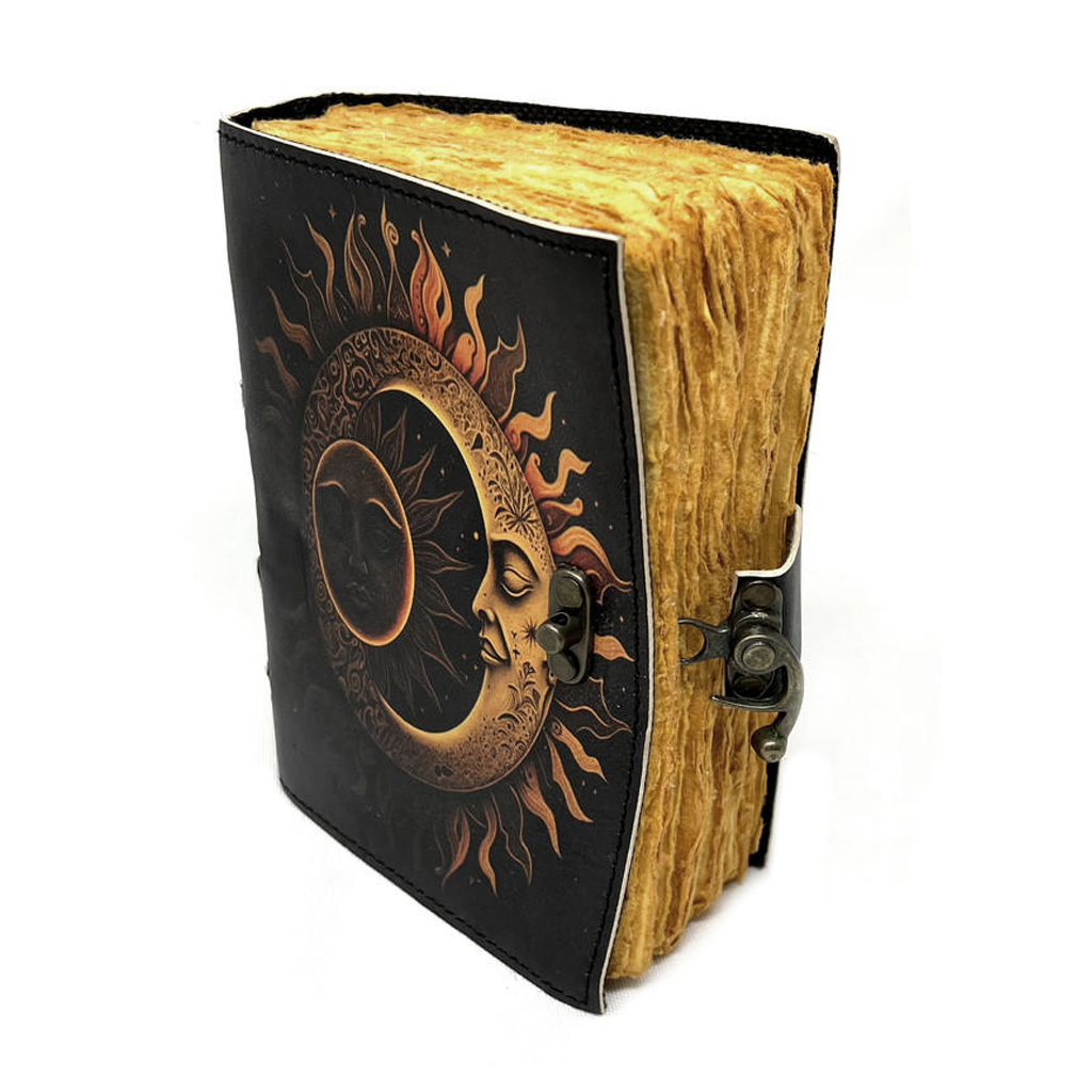 Sun and Moon Journal with Aged Paper