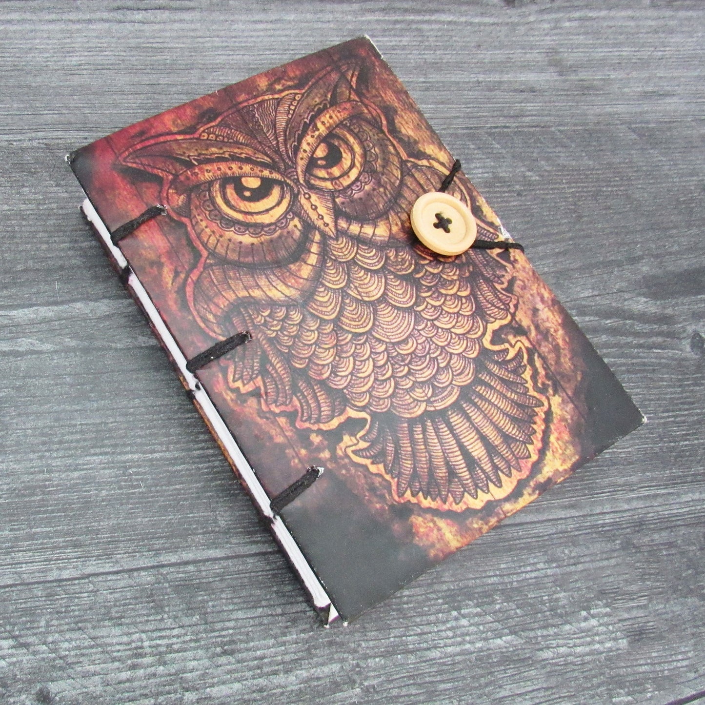 Golden Owl Hardcover Journal