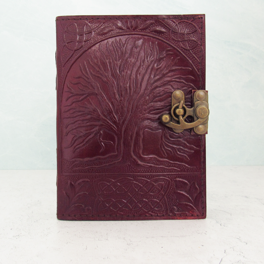 Tree of Life Leather Journal with Latch