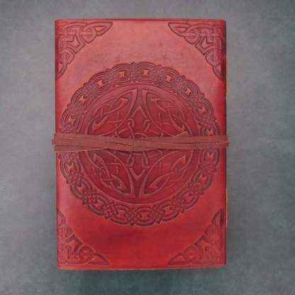 Leather Journal with Red Jasper