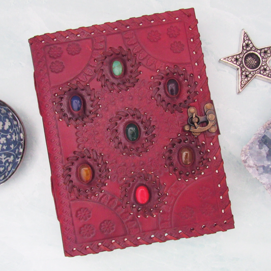 Seven Stones Leather Journal (8x6 Inches)