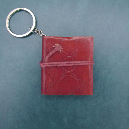 Mini Leather Journal Key Chain (Triple Moon)