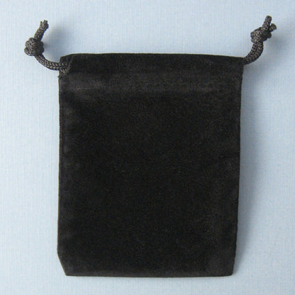 Velveteen Bag (3x4 Inches) - Black