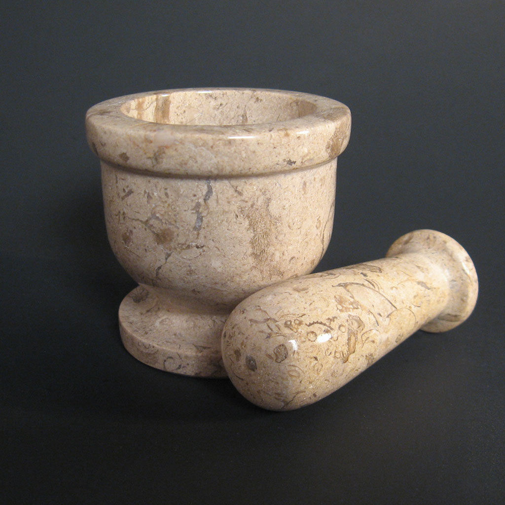 Fossil Marble Mortar and Pestle (2.5 Inches)