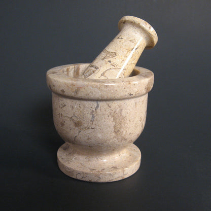 Fossil Marble Mortar and Pestle (2.5 Inches)