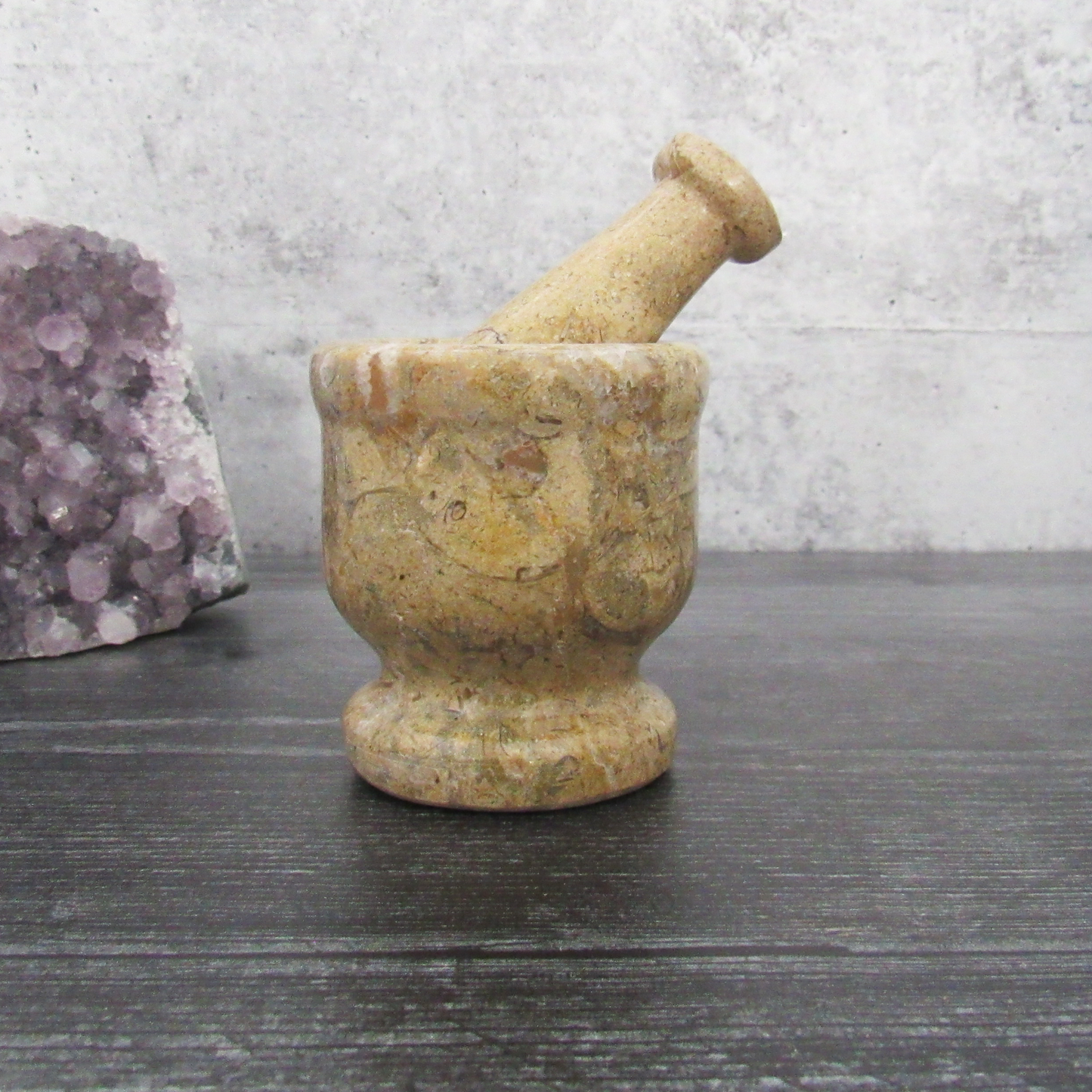 Fossil Marble Mortar and Pestle (2.5 Inches)