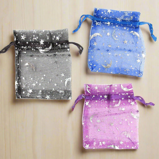 12 Pack of Organza Bags (Assorted Colors)