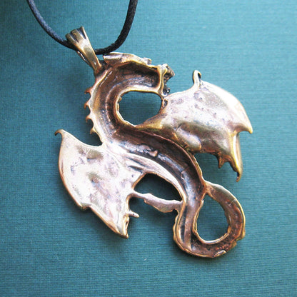 Celtic Dragon Bronze Pendant