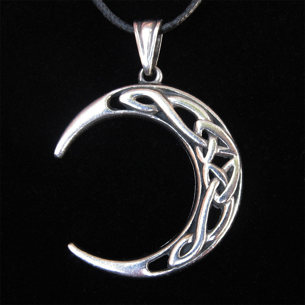 Celtic Weave Crescent Pendant