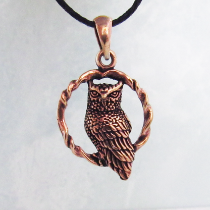 Bronze Owl Pendant