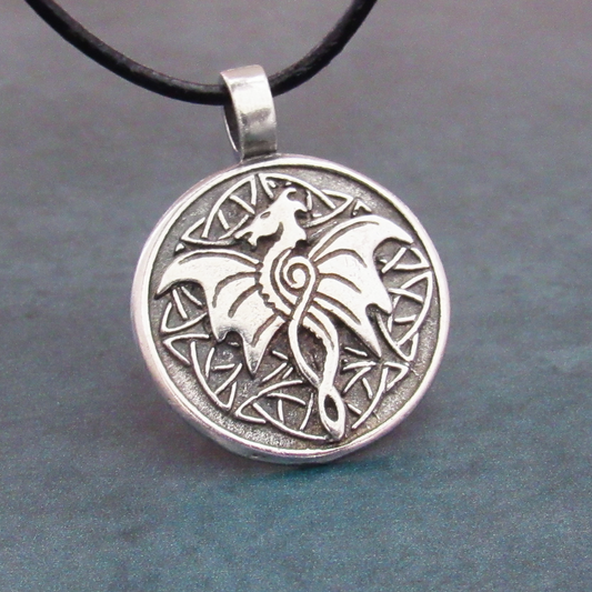 Celtic Wisdom Dragon Pendant