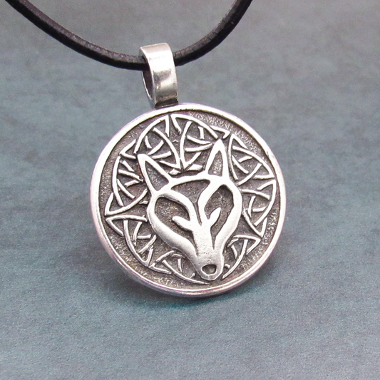 Celtic Wisdom Wolf Pendant