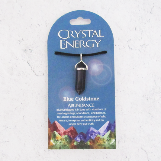 Blue Goldstone (Abundance) Crystal Energy Pendant