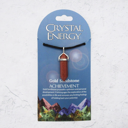 Gold Sandstone (Achievement) Crystal Energy Pendant