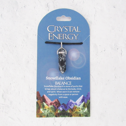 Snowflake Obsidian (Balance) Crystal Energy Pendant