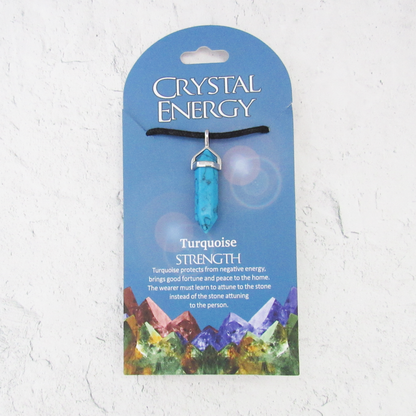 Turquoise (Strength) Crystal Energy Pendant