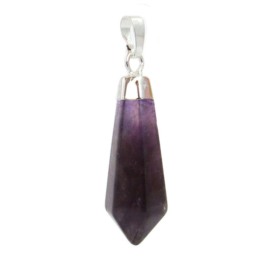 Amethyst Diamond-Shaped Pendant