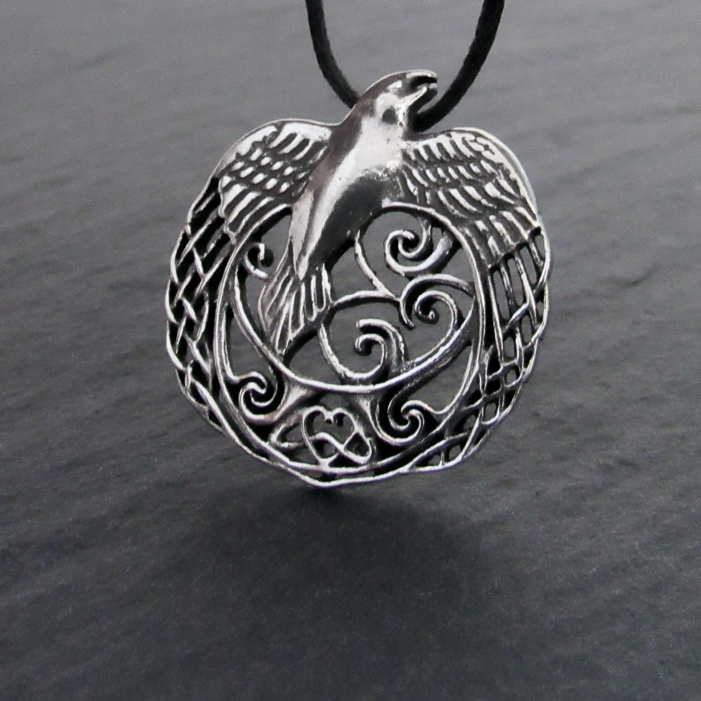 Celtic Raven Pendant