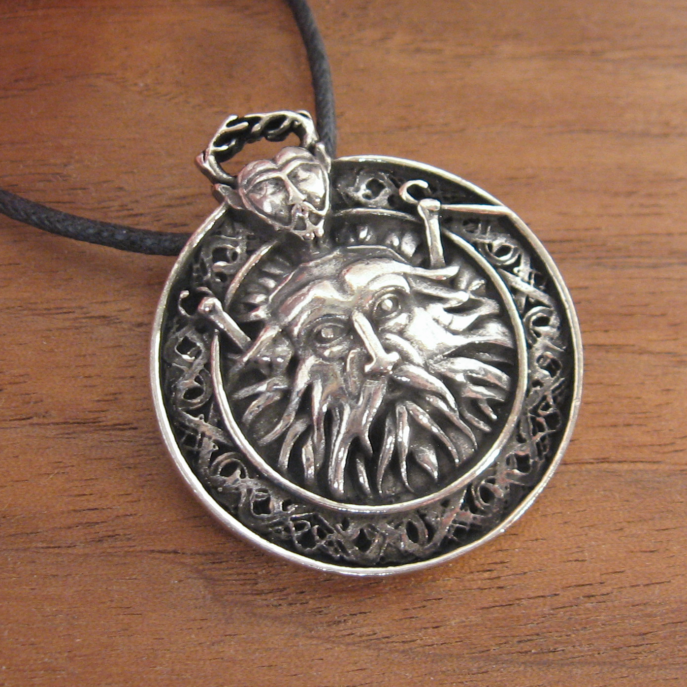 Green Man Medallion Pendant