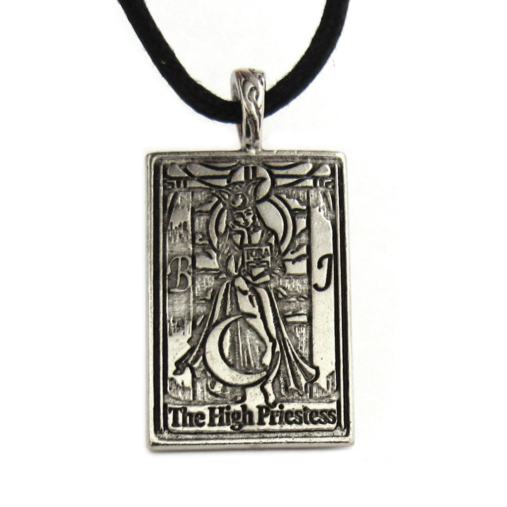 Tarot Card Pewter Pendant - The High Priestess