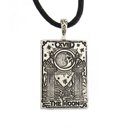 Tarot Card Pewter Pendant - The Moon