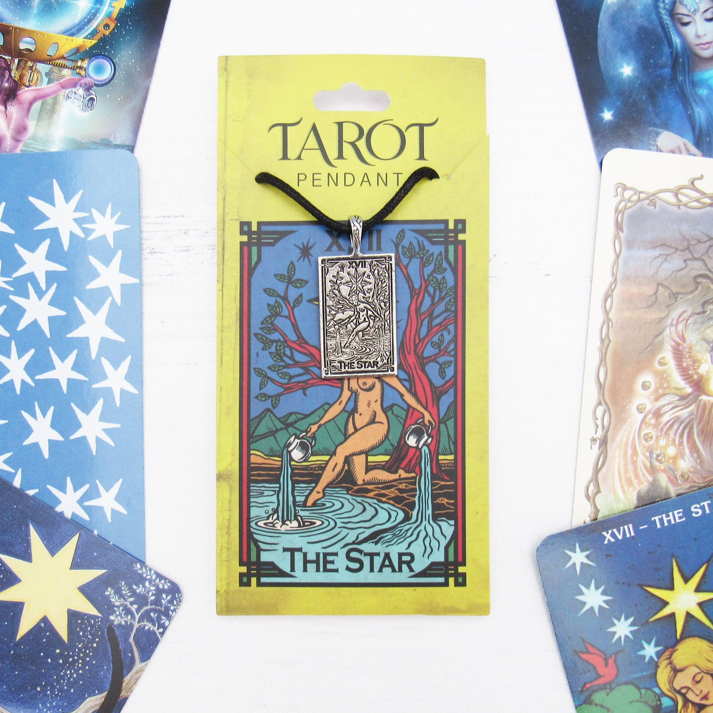 Tarot Card Pewter Pendant - The Star