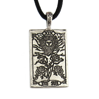 Tarot Card Pewter Pendant - The Sun