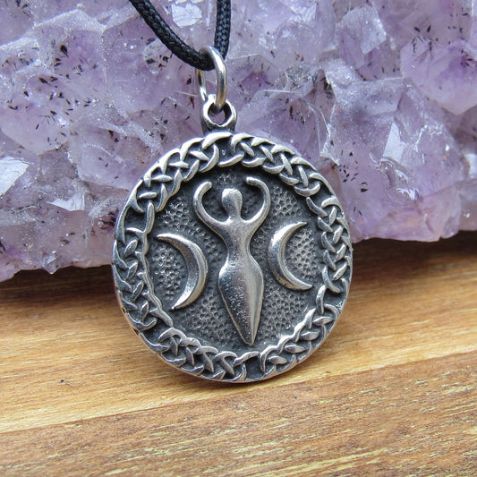 Triple Moon Goddess Pendant