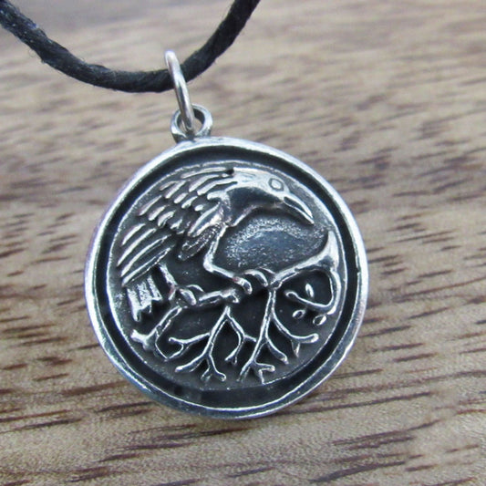 Raven Medallion Amulet