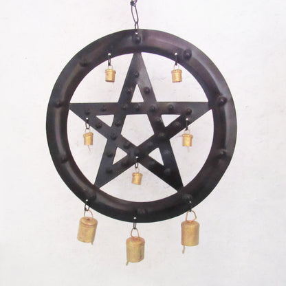 Black Pentagram Wind Chime