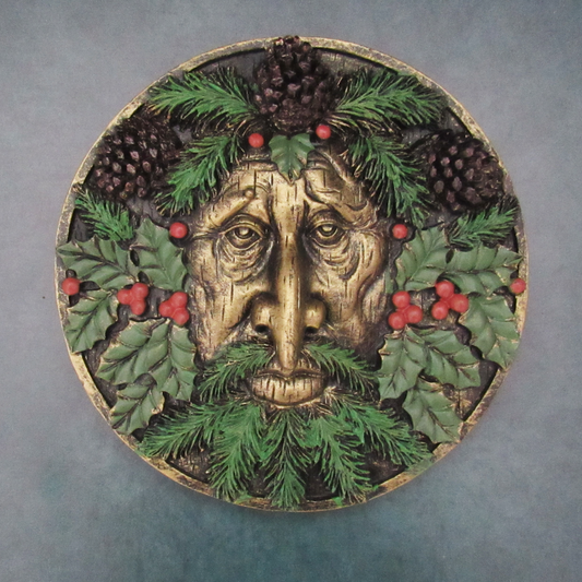 Green Man Seasonal Plaque (Winter)