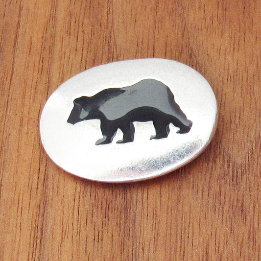 Bear Pewter Pocket Stone