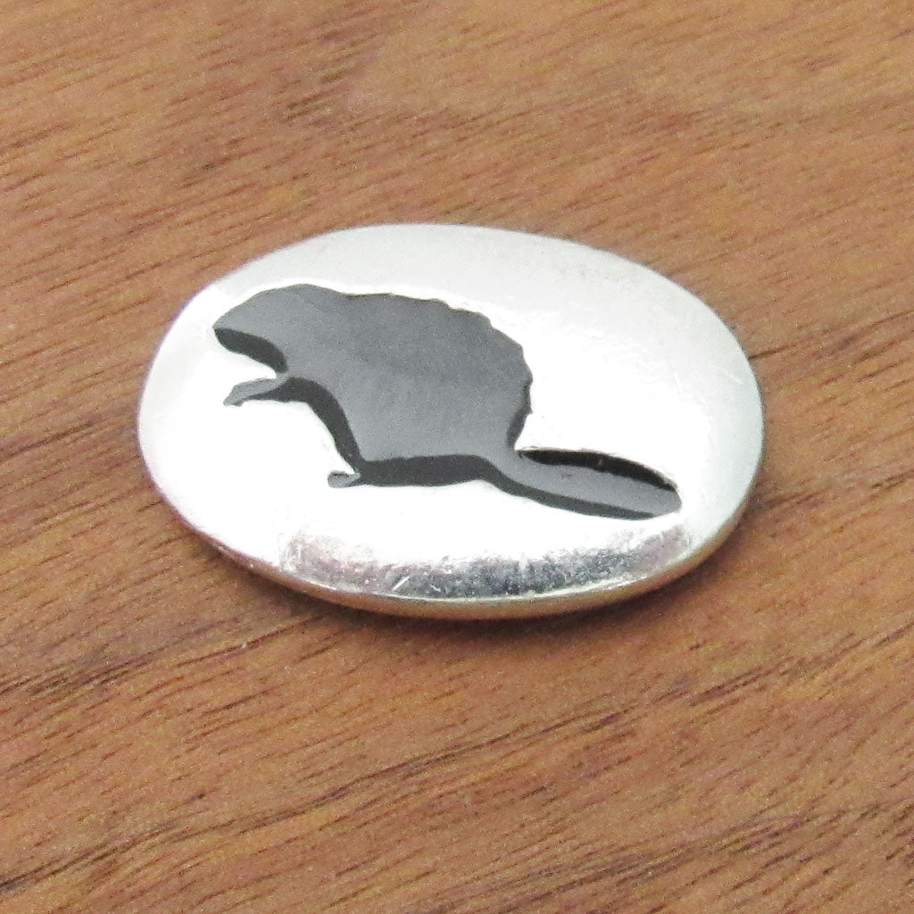 Beaver Pewter Pocket Stone