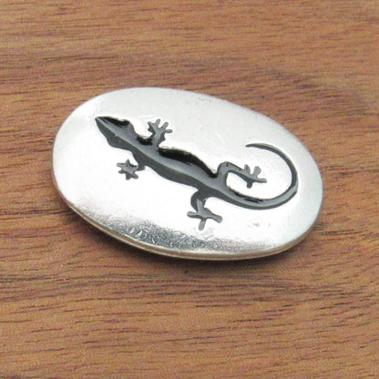 Lizard Pewter Pocket Stone