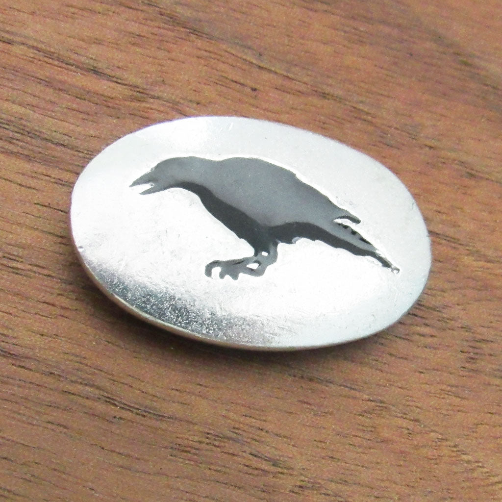 Raven Pewter Pocket Stone